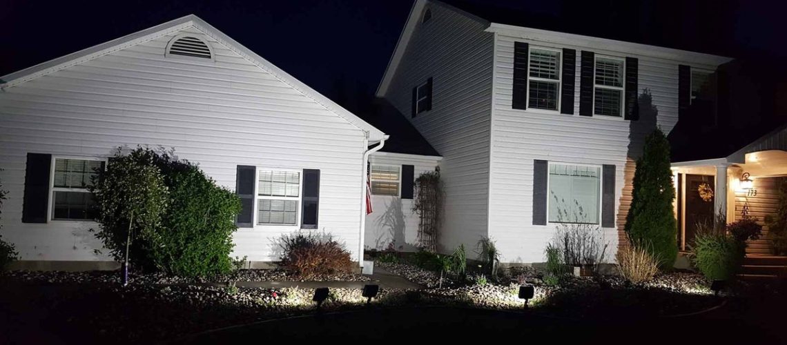 Exterior house lights by Cutting Edge Electric